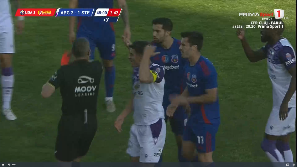 Daniel Oprița a plecat la vestiare în Argeș - Steaua