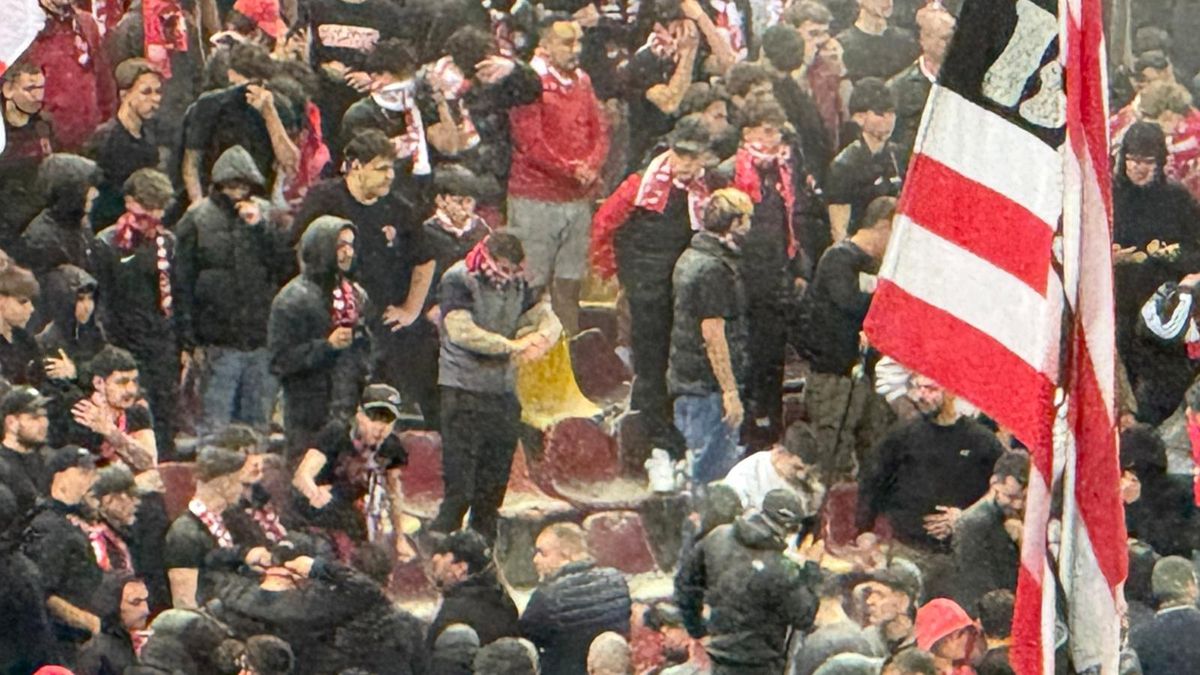 Imagini incredibile în Dinamo - Craiova: ultrașii au pornit extinctoarele în peluză