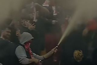 Imagini incredibile în Dinamo - Craiova: ultrașii au pornit extinctoarele în peluză