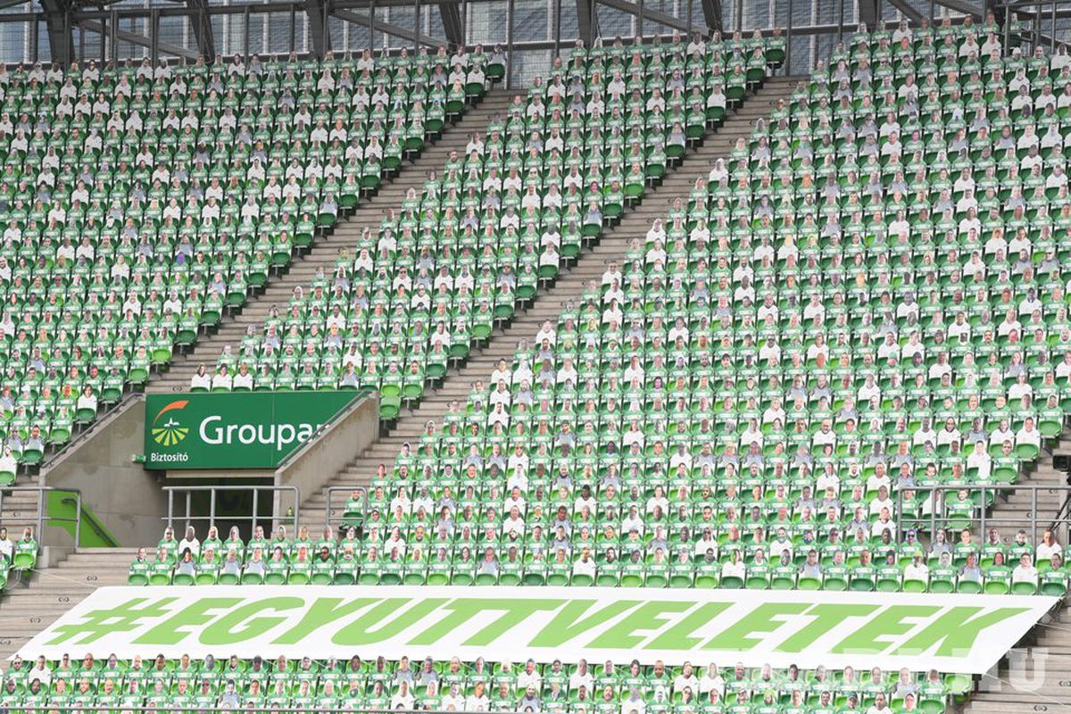 FOTO 5.000 de fani pe stadion la Ferencvaros - Debrecen » Ce soluție au găsit maghiarii