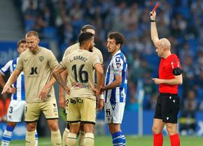Columbianul Luis Suarez s-a răzbunat pe monitorul VAR după ce a fost eliminat în meciul Real Sociedad - Almeria