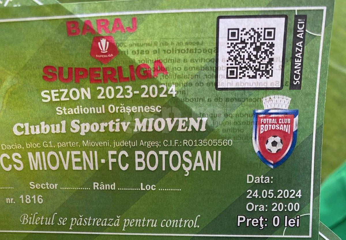 CS Mioveni – FC Botoșani, meci decisiv pentru locul în Superligă