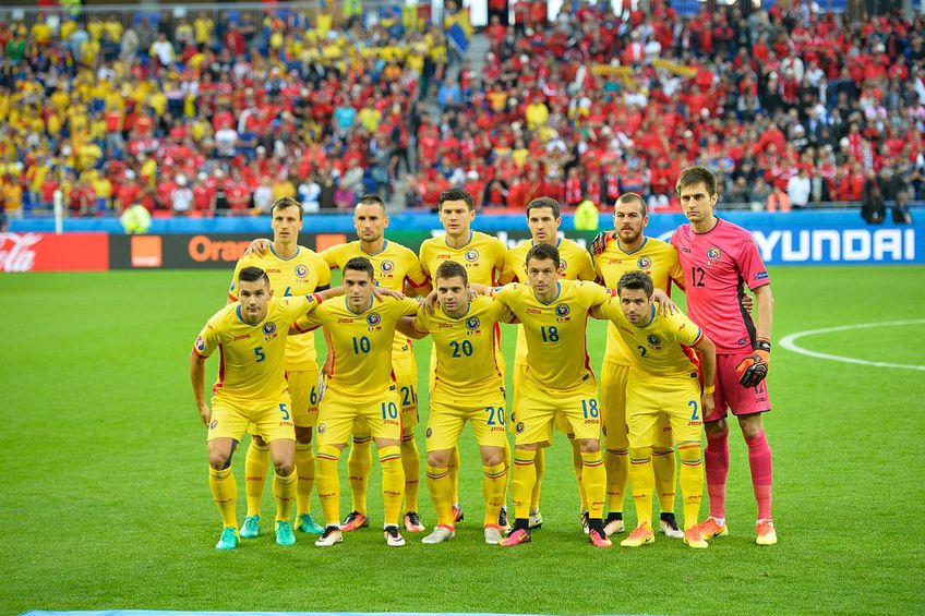 Jucătorii României, înainte de eșecul cu Albania de la Euro 2016