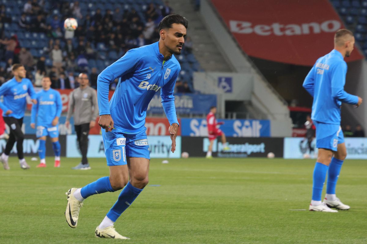 Universitatea Craiova - Dinamo, imagini de la încălzire