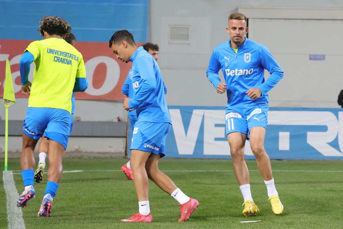 Universitatea Craiova - Dinamo, imagini de la încălzire