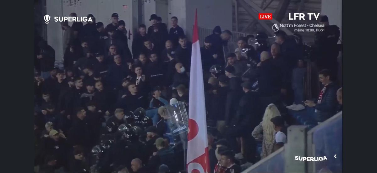 Bătaie în tribune la Craiova - Dinamo! A fost nevoie de intervenția jandarmilor
