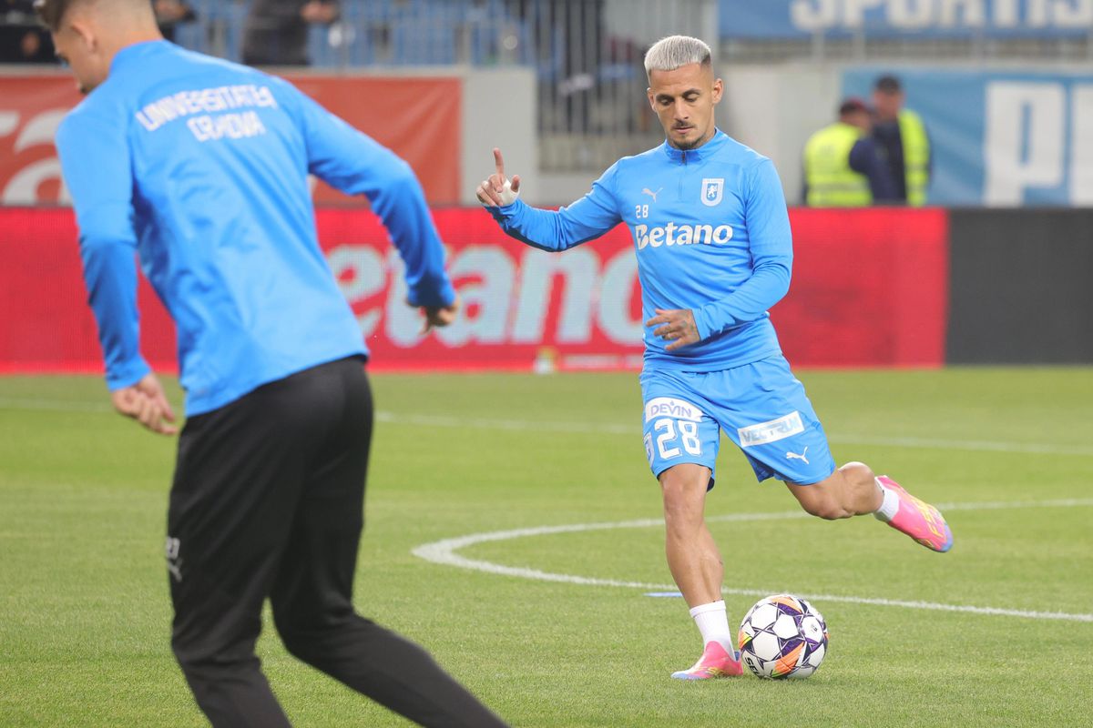 Universitatea Craiova - Dinamo, imagini de la încălzire