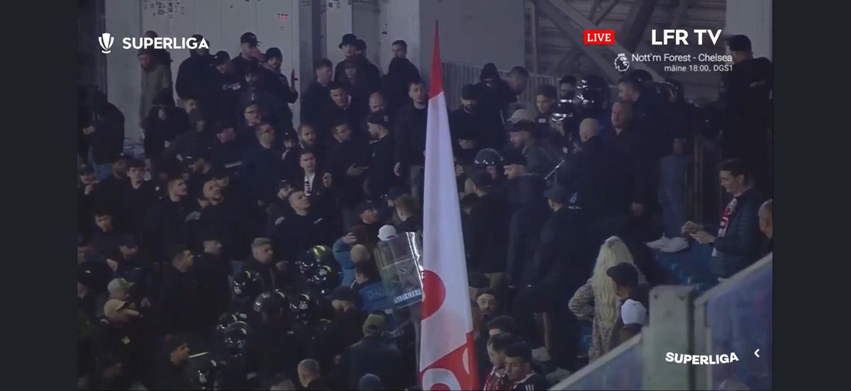 Bătaie în tribune la Craiova - Dinamo! A fost nevoie de intervenția jandarmilor