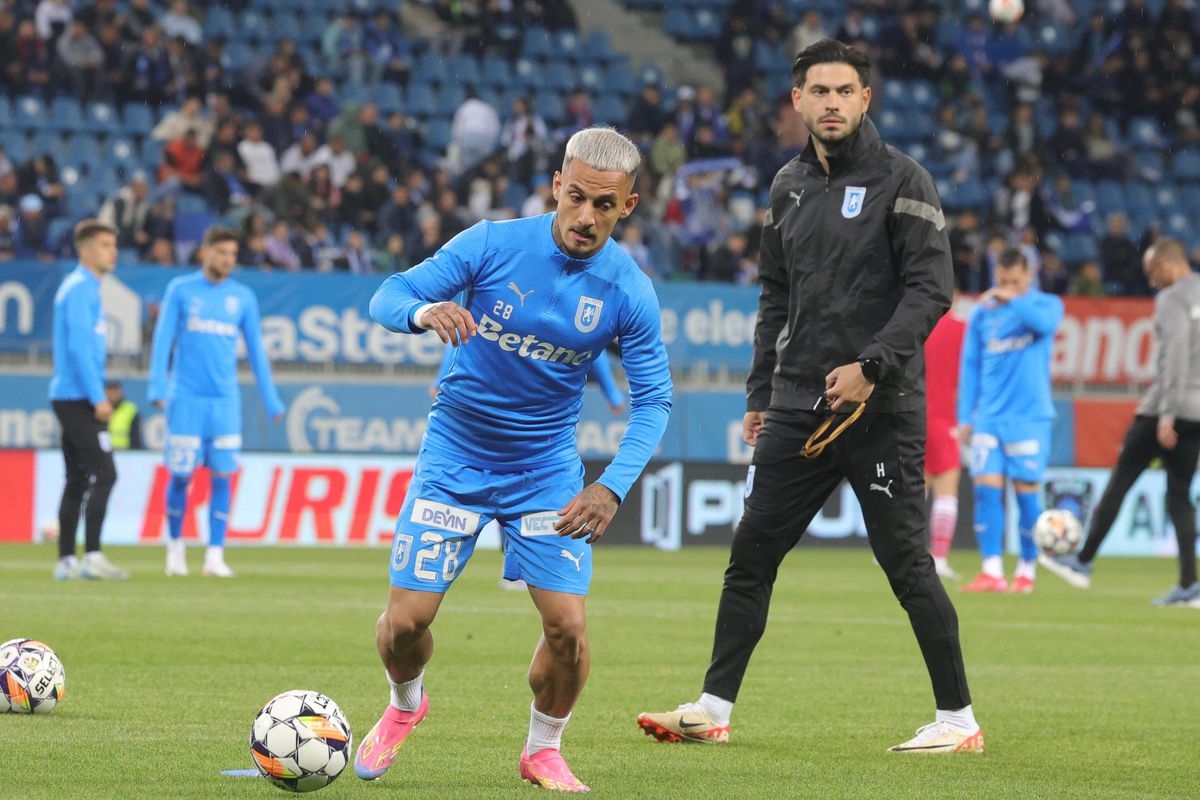 Universitatea Craiova - Dinamo, imagini de la încălzire