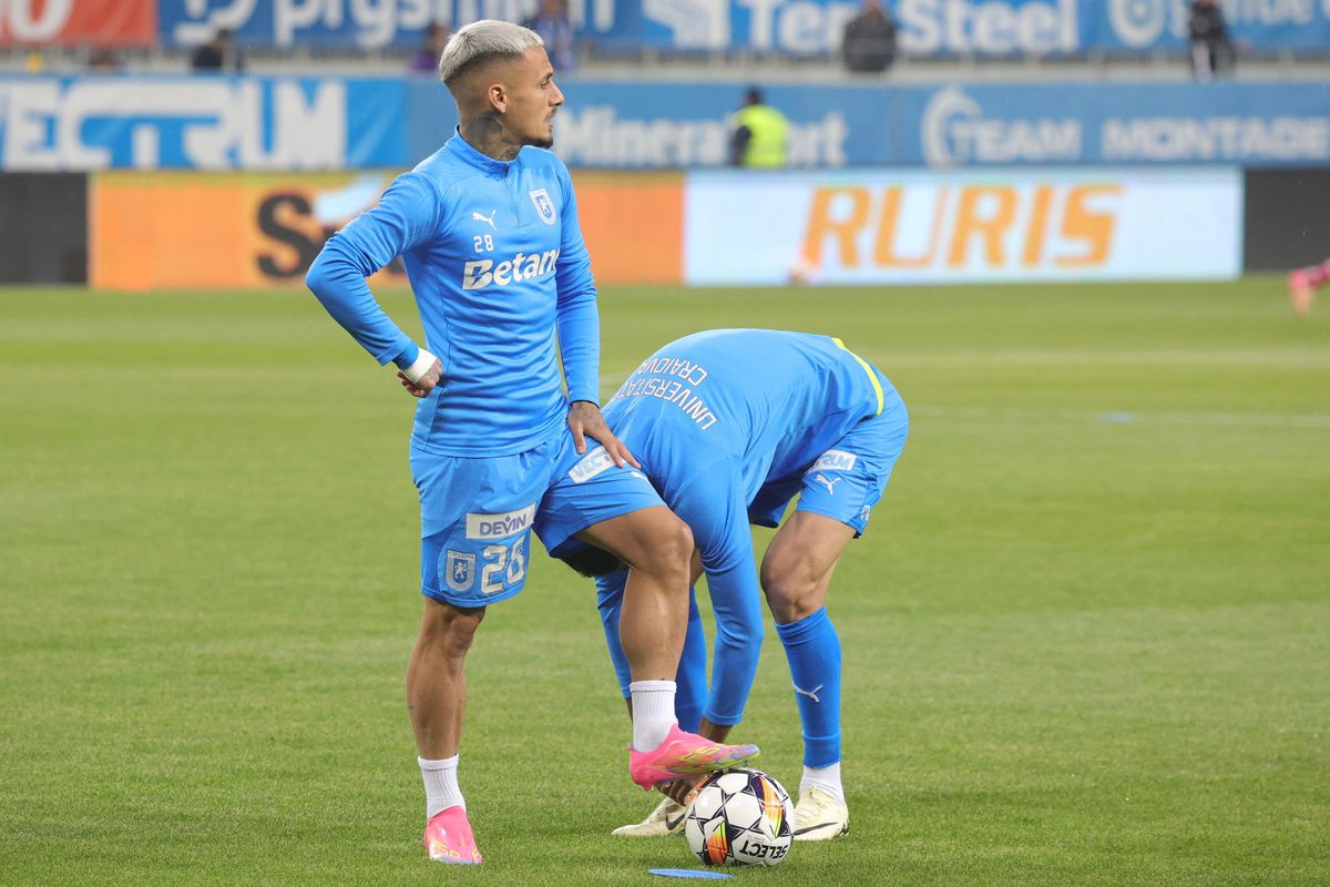 Universitatea Craiova - Dinamo, imagini de la încălzire