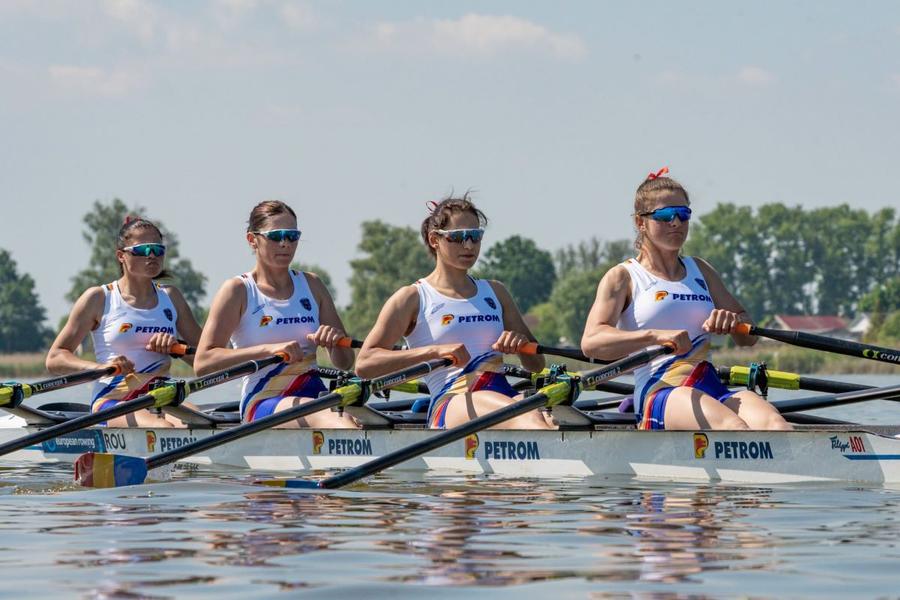 Barca feminină de 4 vâsle a României la CE Juniori 2026 Foto: FR Canotaj/Balint Czucz Șapte medalii, dintre care două de aur, pentru canotorii români la Campionatele Europene de juniori