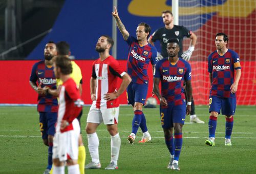 Ivan Rakitici a marcat golul victoriei Barcelonei FOTO: Gettyimages
