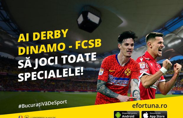 Cine prinde finala Cupei României? Dinamo are 2.50 la calificare, FCSB are 1.47! Plus zeci de cote speciale