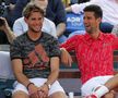 Novak Djokovic, alături de Dominic Thiem la Adria Tour. foto: Guliver/Getty Images
