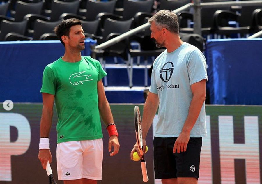 Djokovic și Ivanisevic la antrenament în Belgrad, în prima etapă a Adria Tour