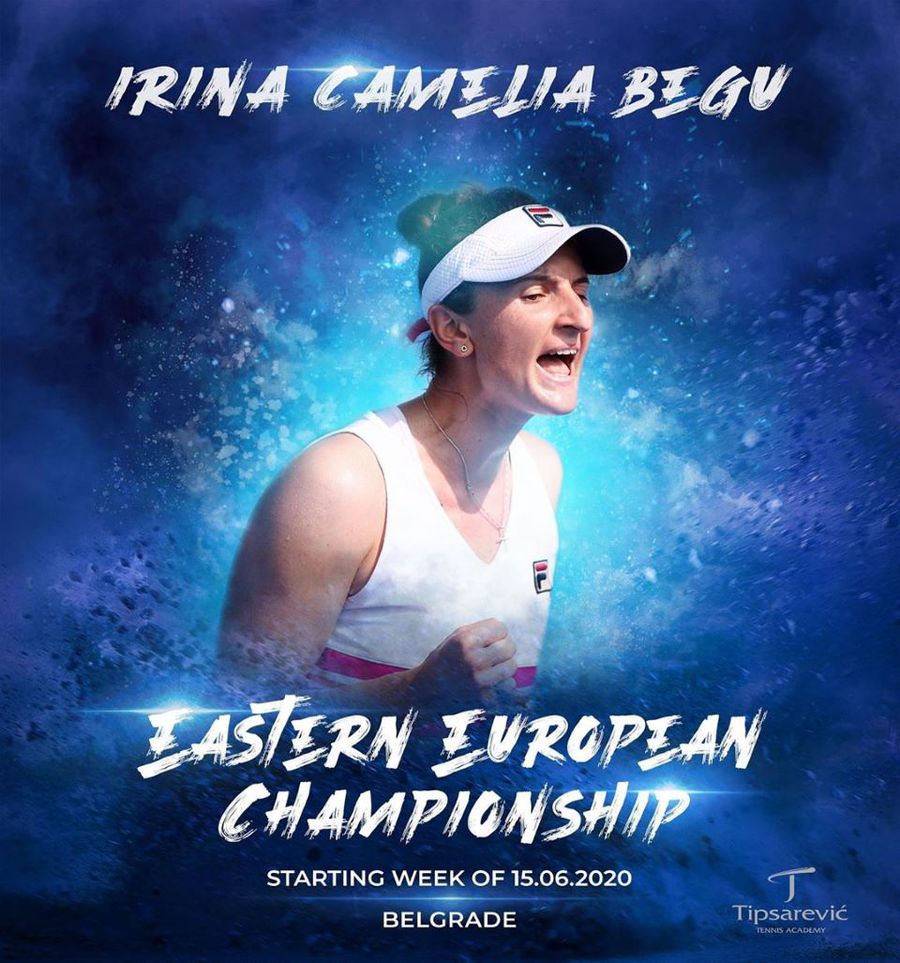 Irina Begu pe afișul competiției organizate de Janko Tipsarevic