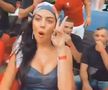 Georgina a mers la Budapesta și a făcut spectacol în tribună! Cum a sărbătorit iubita lui Ronaldo reușitele din Portugalia - Franța