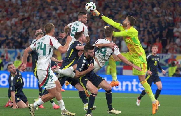 Cum explică portarul Scoției intrarea care i-a provocat o fractură de pomete ungurului Barnabas Varga