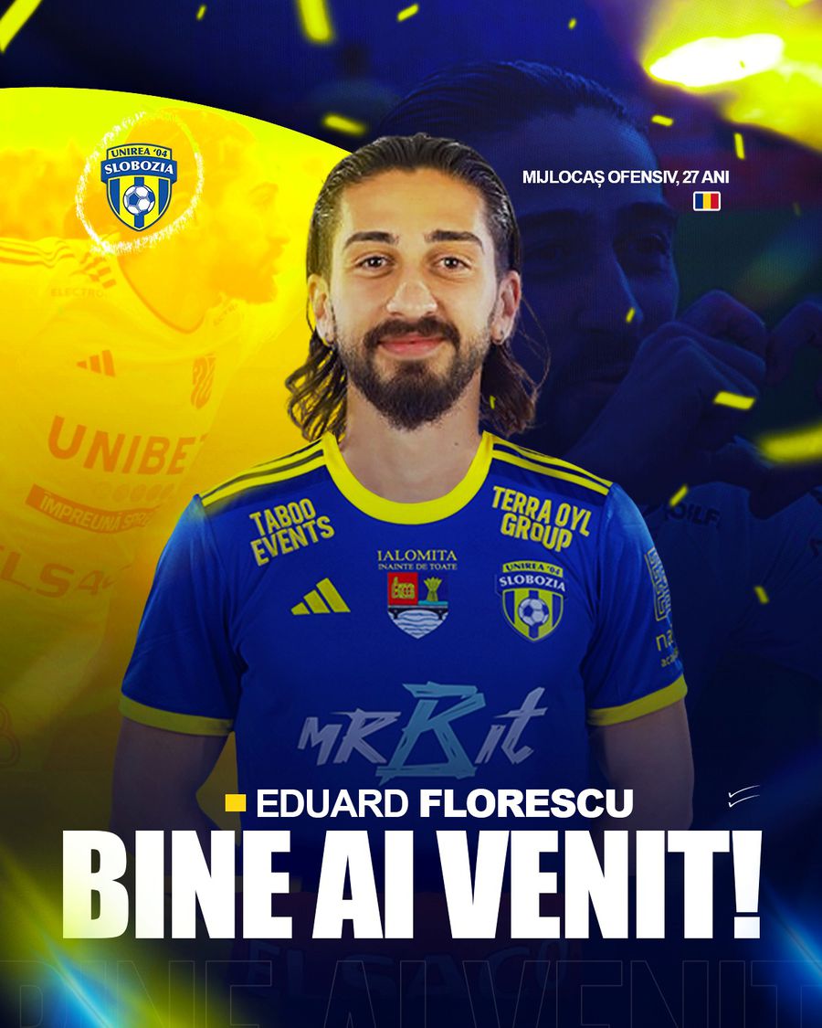 Eduard Florescu a semnat cu Unirea Slobozia Jucătorul român a revenit din străinătate și a semnat în Superliga: „Bine ai venit!”