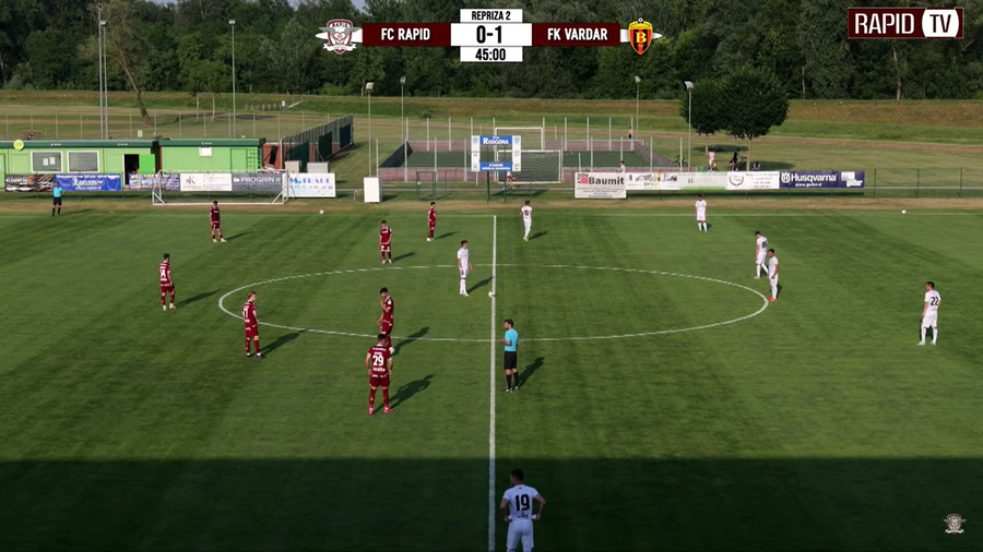 Start în repriza a doua la Rapid - Vardar Rapid, eșec în al doilea amical al verii cu Vardar Skopje » Răzvan Onea a părăsit terenul accidentat