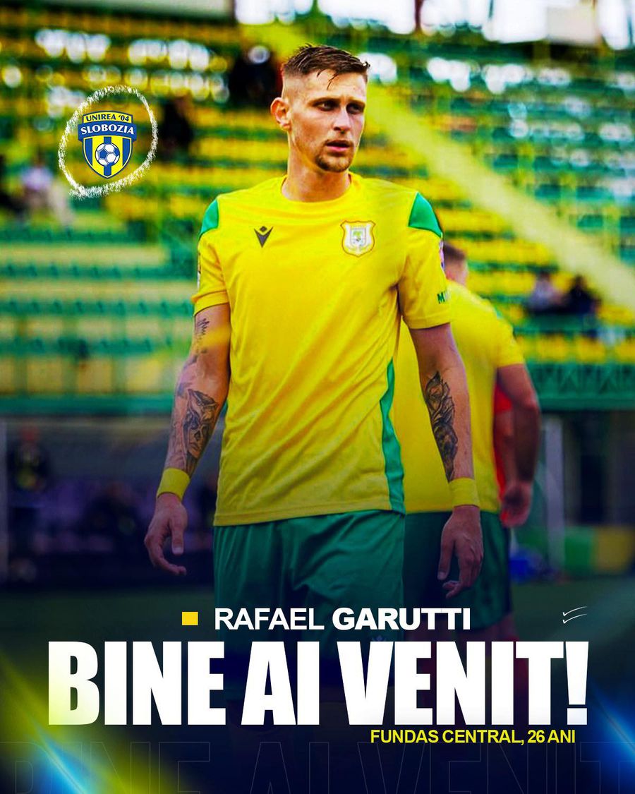 Rafael Garutti, noul jucător al Unirii Slobozia. FOTO: Facebook „Forțează” retrogradarea? Încă un transfer de „B” la echipa din Superliga