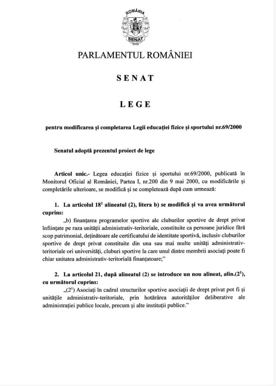 Iată textul noului proiect de Lege a Sporturilor care poate aduce Steaua în Superliga! » Reacții vehemente: „Dacă trece, voi sesiza Curtea Constituțională!”