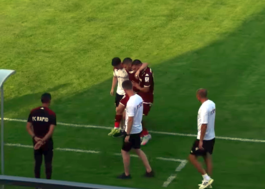 Răzvan Onea Rapid, eșec în al doilea amical al verii cu Vardar Skopje » Răzvan Onea a părăsit terenul accidentat