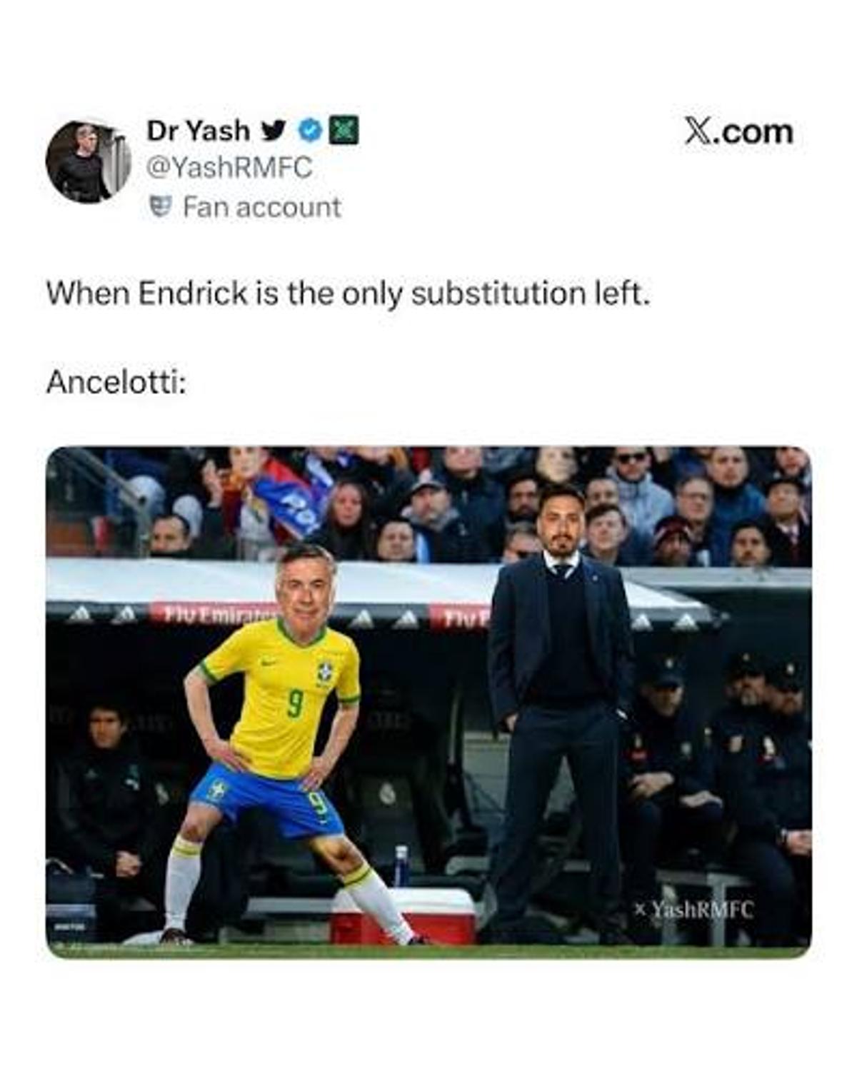 De ce au devenit meme-urile cu Endrick și Carlo Ancelotti senzația virală a acestui Campionat Mondial