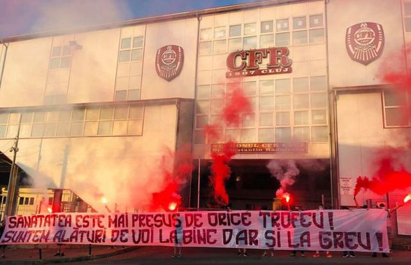 VIDEO Fanii lui CFR Cluj, mesaj special la stadion, după problemele de la echipă