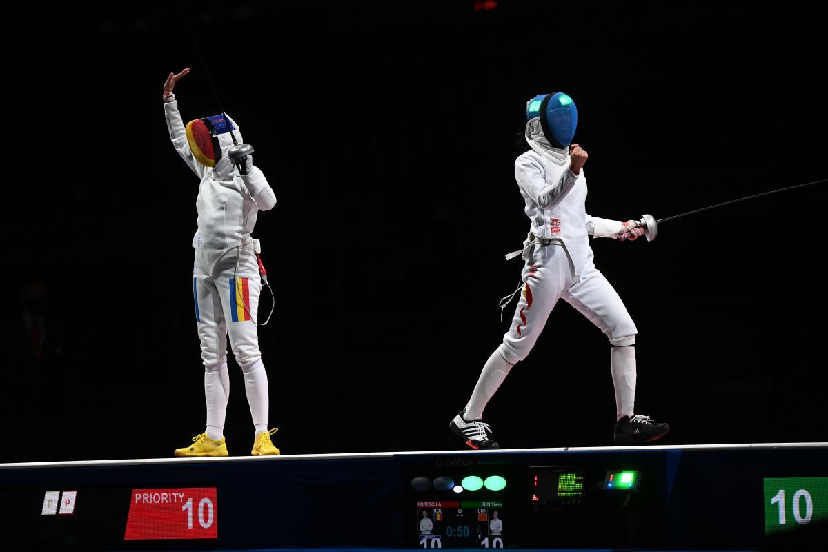 Finala de la spadă la Jocurile Olimpice: Ana Maria Popescu - Sun Yiwen 10-11 + medalia de argint