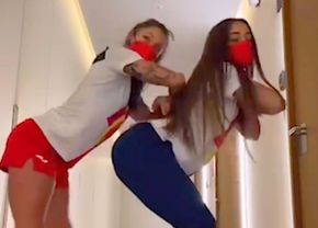 Se plictiseau la Tokyo și au ajuns virale! Gimnastele Roxana Popa și Marina Gonzalez, dans incendiar