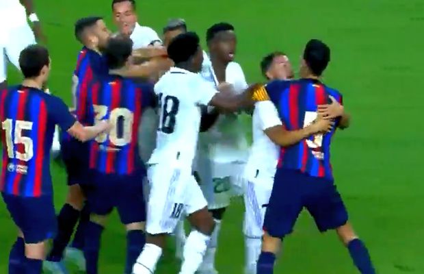 Niciun Clasico fără scandal » Jucătorii de la Real Madrid și Barcelona s-au încăierat și în amical