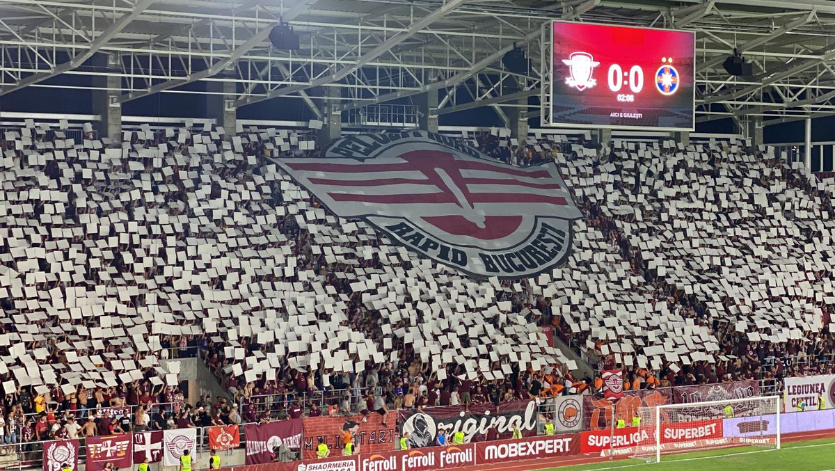 Rapid - FCSB 2-0. Ăsta e Rapidul din Giulești! Alb-vișiniii își înving rivala la primul derby jucat pe noul stadion