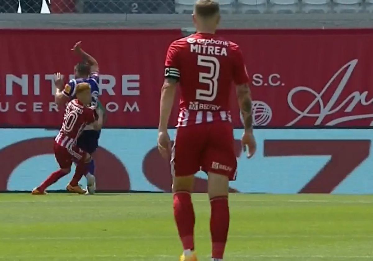 Fază complicată în Sepsi - FC Argeș » Fără VAR, arbitrul s-a descurcat excelent