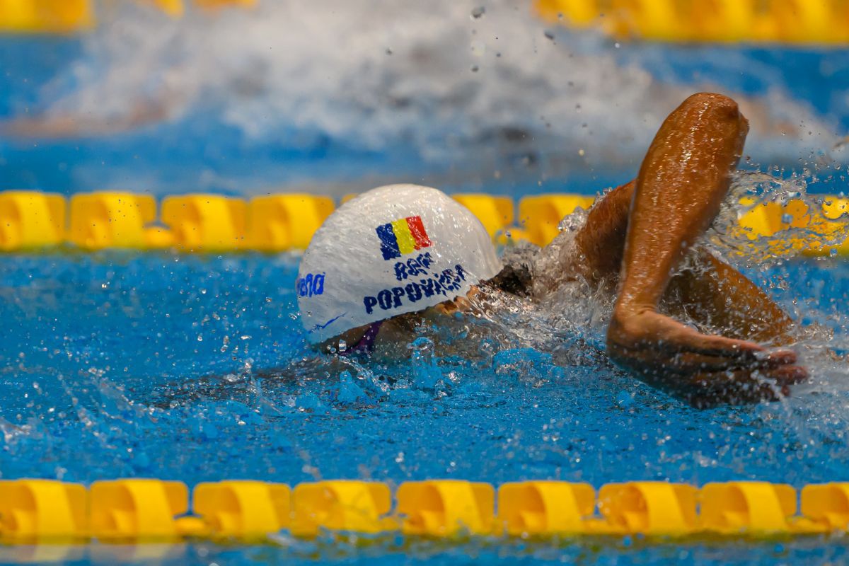 FOTO David Popovici în semifinala de la 200m liber