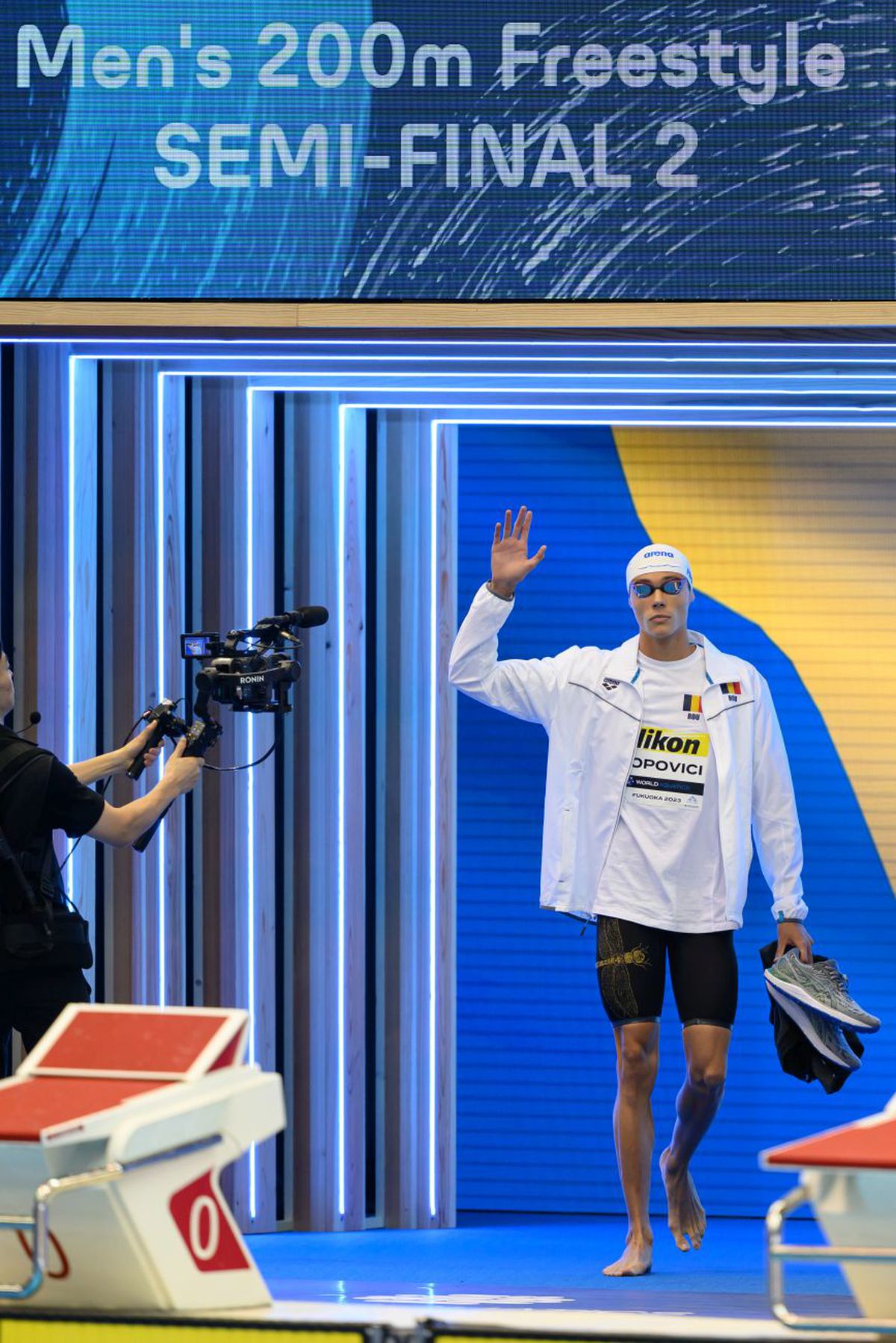 FOTO David Popovici în semifinala de la 200m liber