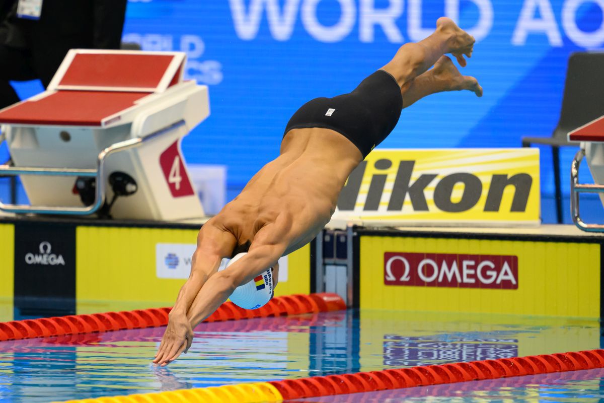 FOTO David Popovici în semifinala de la 200m liber
