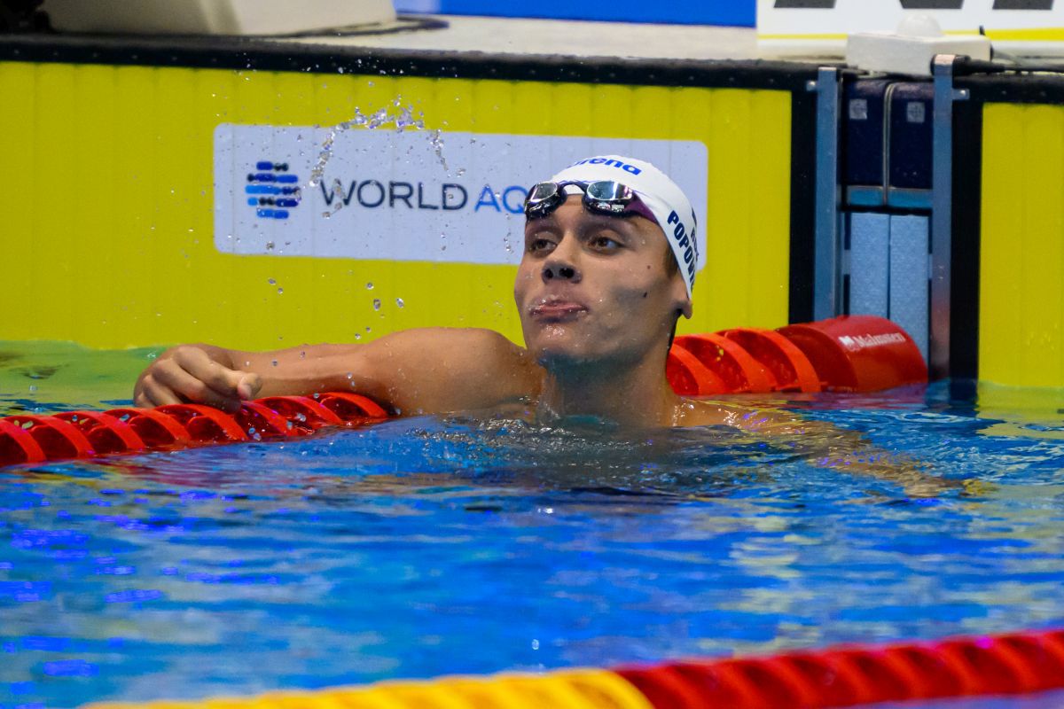 FOTO David Popovici în semifinala de la 200m liber