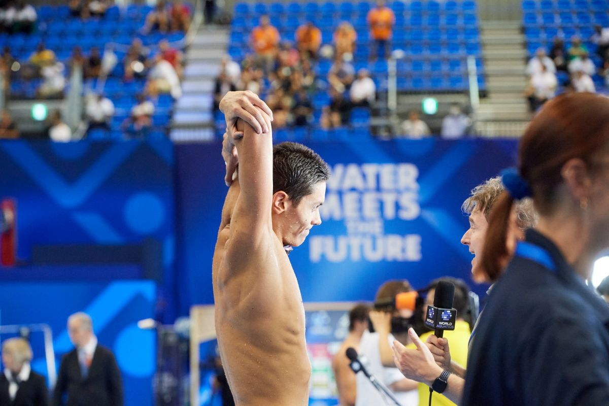 FOTO David Popovici în semifinala de la 200m liber