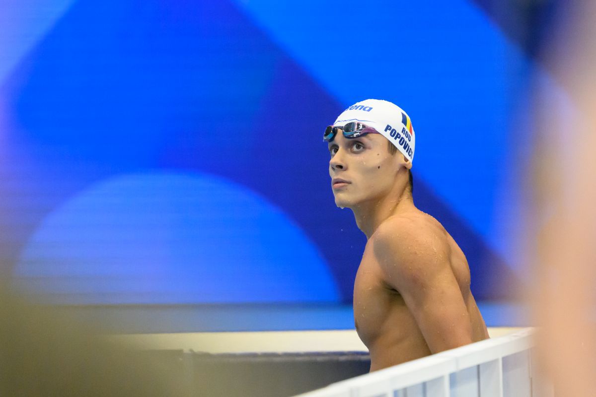 FOTO David Popovici în semifinala de la 200m liber