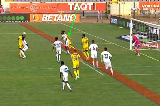 Gicu Grozavu, în ofsaid / FOTO: Captură TV @Orange Sport 1