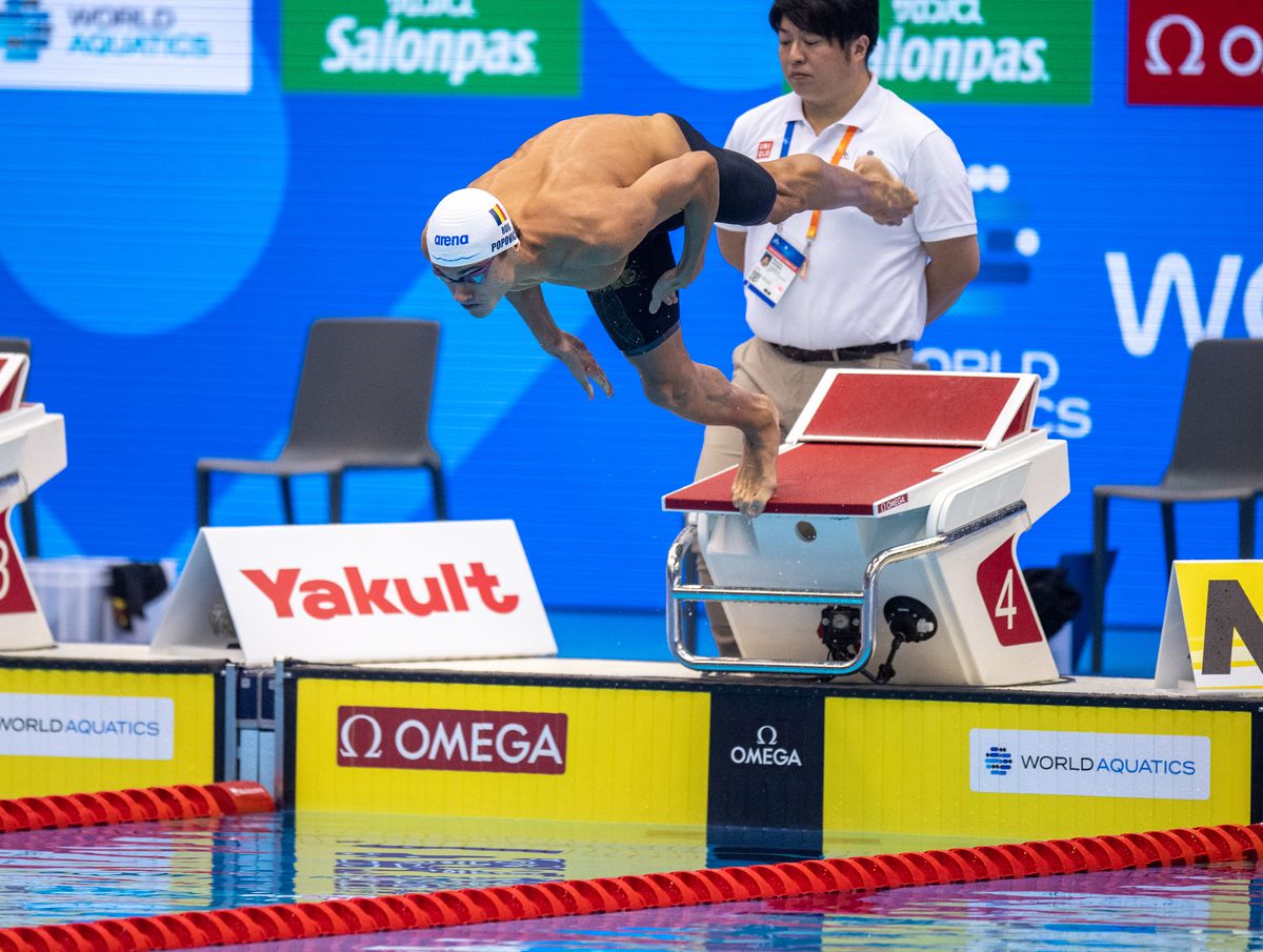 David Popovici s-a calificat în finala de la 200 de metri liber cu cel mai bun timp!