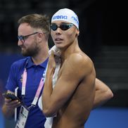 David Popovici la antrenamente în La Defense Arena FOTO Raed Krishan