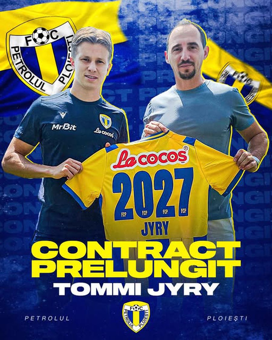 Tommi Jyry a prelungit cu Petrolul până în 2027 / Foto. Facebook Doi fotbaliști au prelungit înțelegerile cu Petrolul