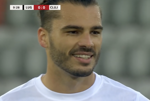 A râs prea devreme! Cum a fost surprins Karlo Muhar înainte de penalty-ul ratat în Lugano - CFR Cluj