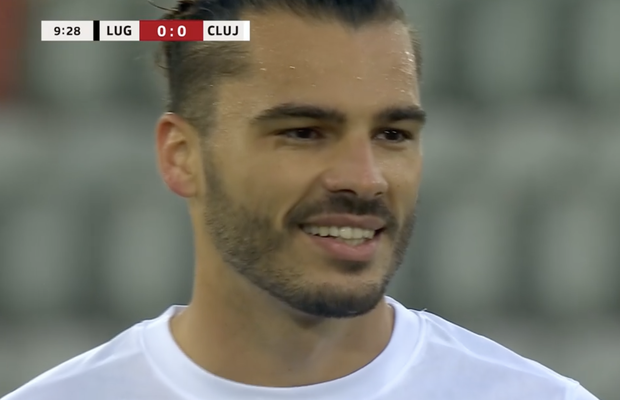 A râs prea devreme! Cum a fost surprins Karlo Muhar înainte de penalty-ul ratat în Lugano - CFR Cluj
