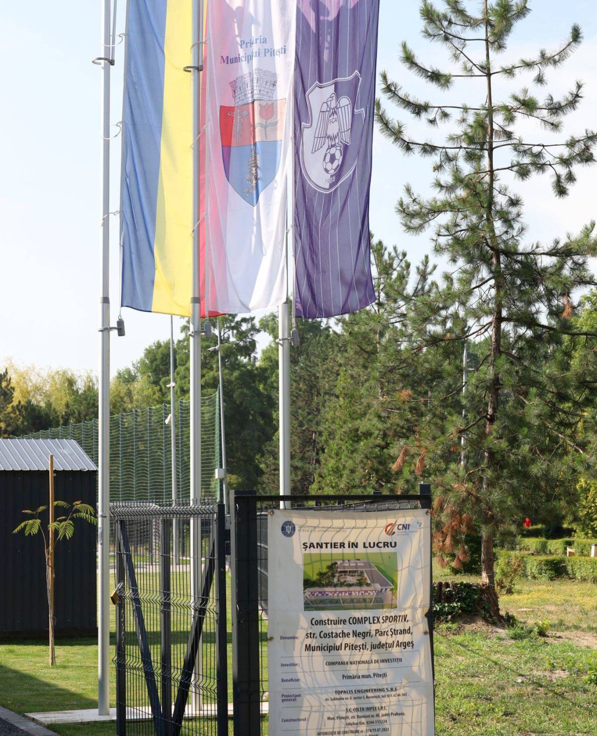 Noul complex sportiv de la Pitești: imagini cu baza construită în Parcul Ștrand, aproape de „Maracana piteșteană” a marelui Dobrin