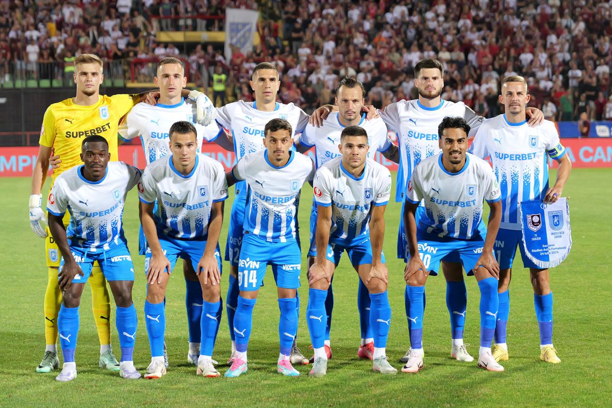 FK Sarajevo - Craiova 2-1 » Surclasată, dar în viață! Aproape de KO, Universitatea a fost resuscitată de supergolul lui Romanchuk