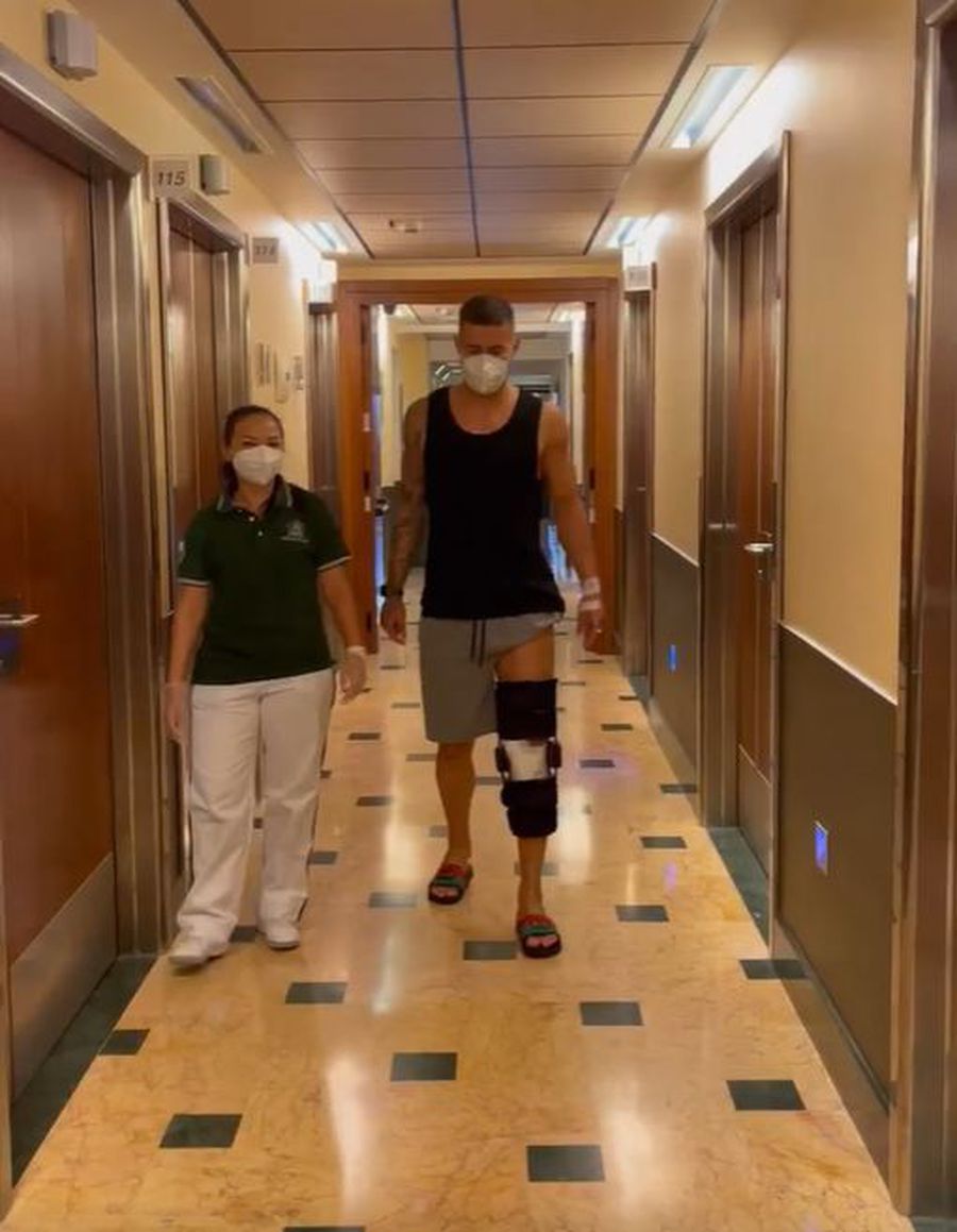 Ovidiu Popescu s-a operat după accidentarea horror de la genunchi » Primele imagini + Când va reveni pe teren