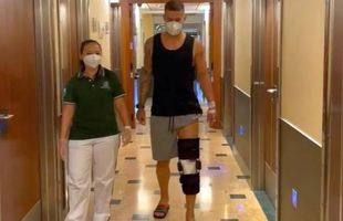 Ovidiu Popescu s-a operat după accidentarea horror de la genunchi » Primele imagini + Când va reveni pe teren